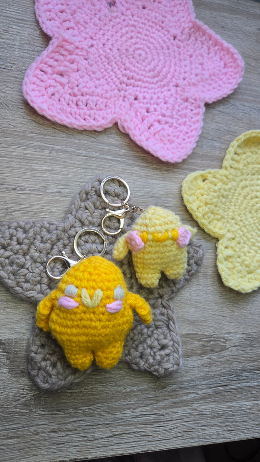 Chick and Birby Magnetic Couple Keychain